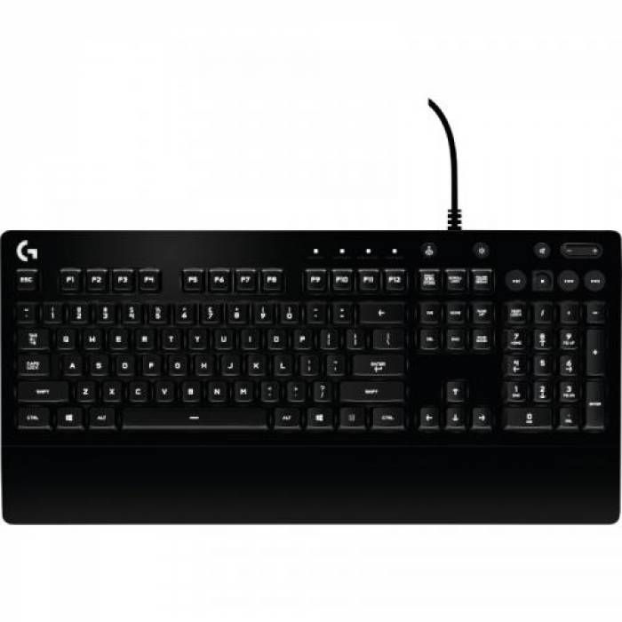 Tastatura Logitech G213 Prodigy, RGB LED, USB, Layout US, Black