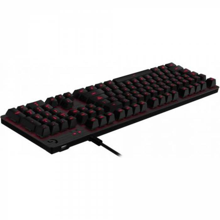 Tastatura Logitech G413, Red LED, USB, Layout UK, Carbon