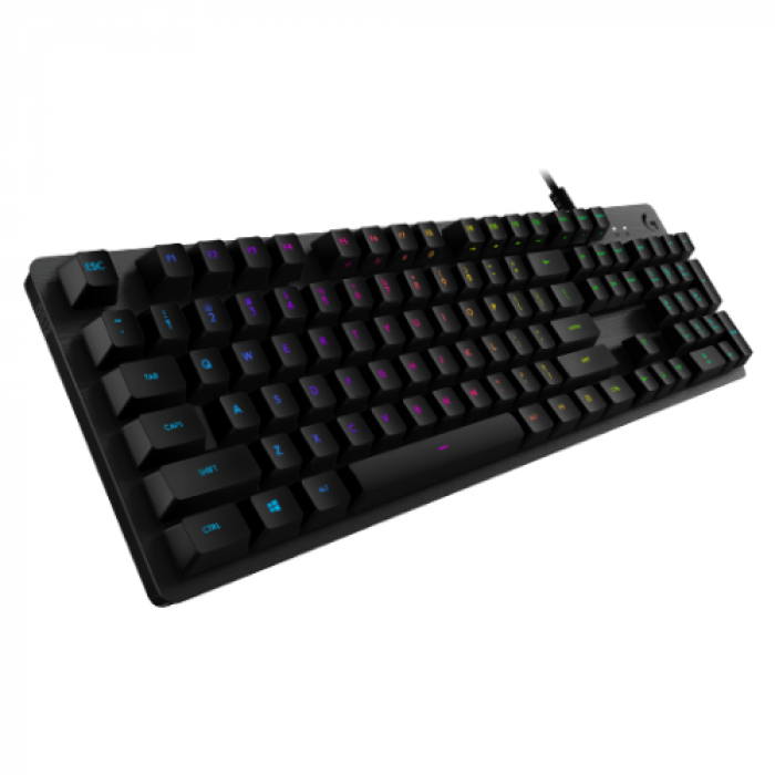 Tastatura Logitech G512 Carbon GX Brown Tactile Switch, RGB LED, Layout UK, Black