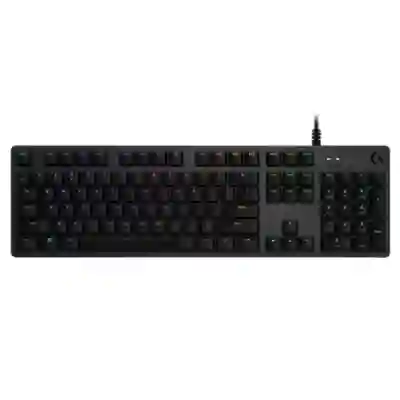 Tastatura Logitech G512 Carbon GX Red Linear Switch, RGB LED, USB, Layout US, Black