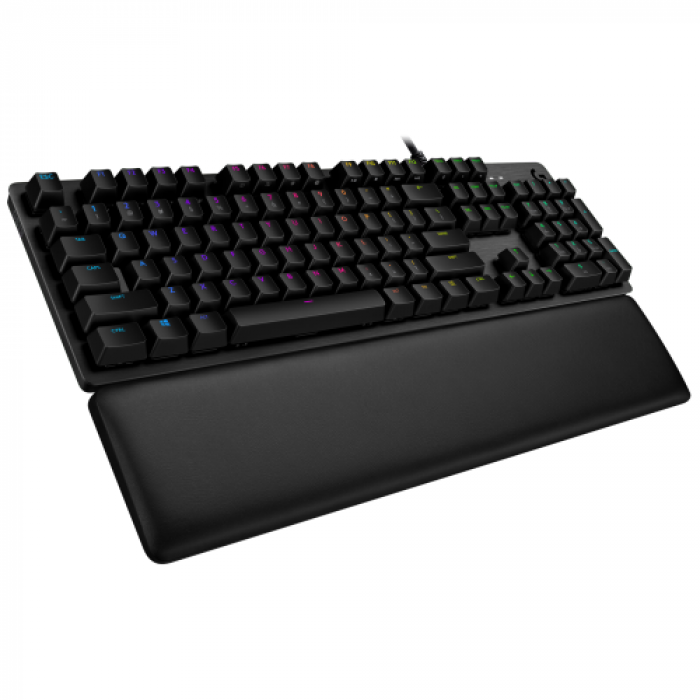 Tastatura Logitech G513 Carbon GX Brown Tactile Switch, RGB LED, USB, Layout US, Black