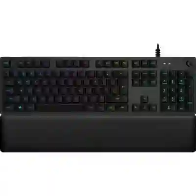 Tastatura Logitech G513 Carbon GX Red Linear Switch, RGB LED, USB, Layout US, Black