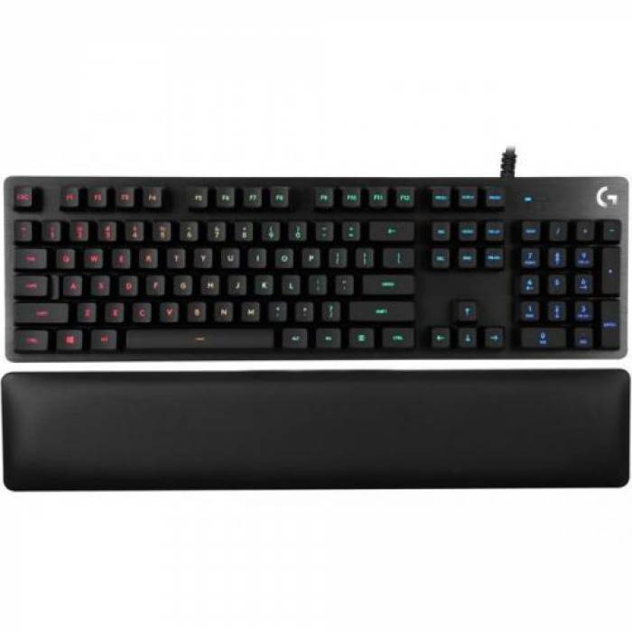 Tastatura Logitech G513 Carbon GX Red Linear Switch, RGB LED, USB, Layout US, Black