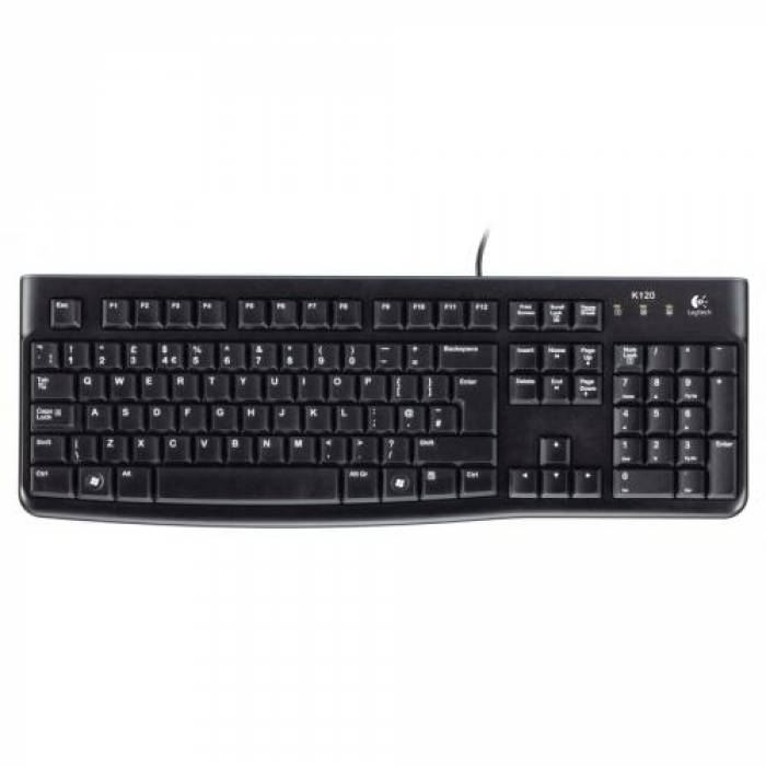 Tastatura Logitech K120, USB, Layout US, Black