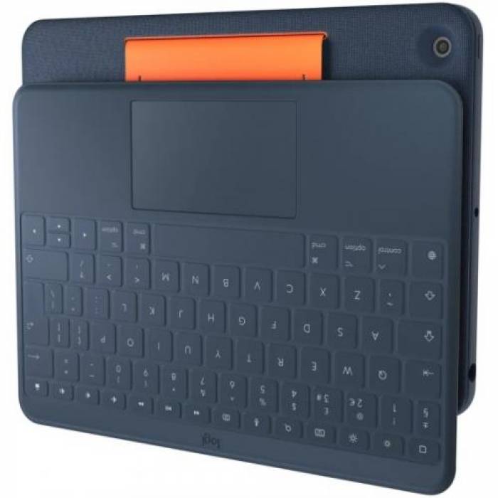 Tastatura Logitech Rugged Combo 3 Touch pentru iPad(7th and 8th gen), Blue