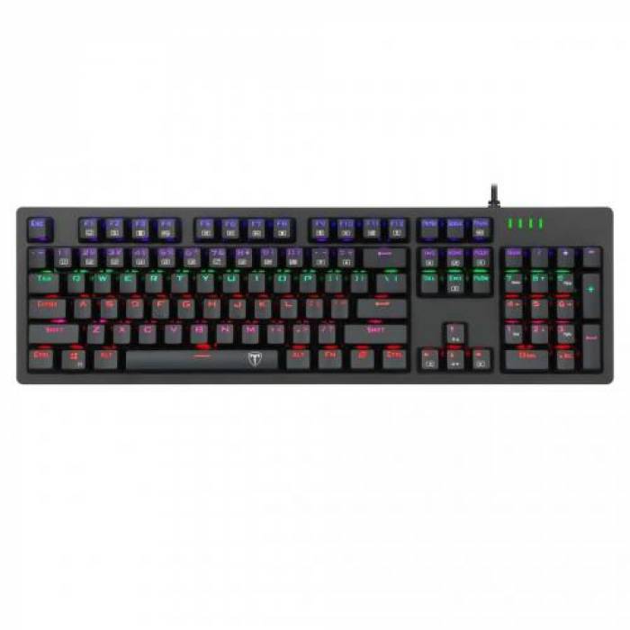 Tastatura mecanica T-Dagger Bermuda, RGB LED, USB, Black