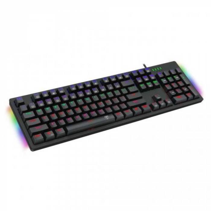 Tastatura mecanica T-Dagger Bermuda, RGB LED, USB, Black