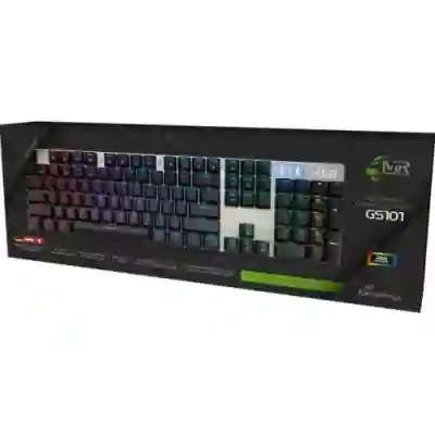 Tastatura MediaRange MRGS101-UK, RGB LED, USB, White