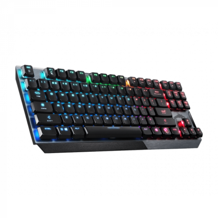 Tastatura MSI Vigor GK50 Low Profile TKL, RGB LED, USB, Black-Grey