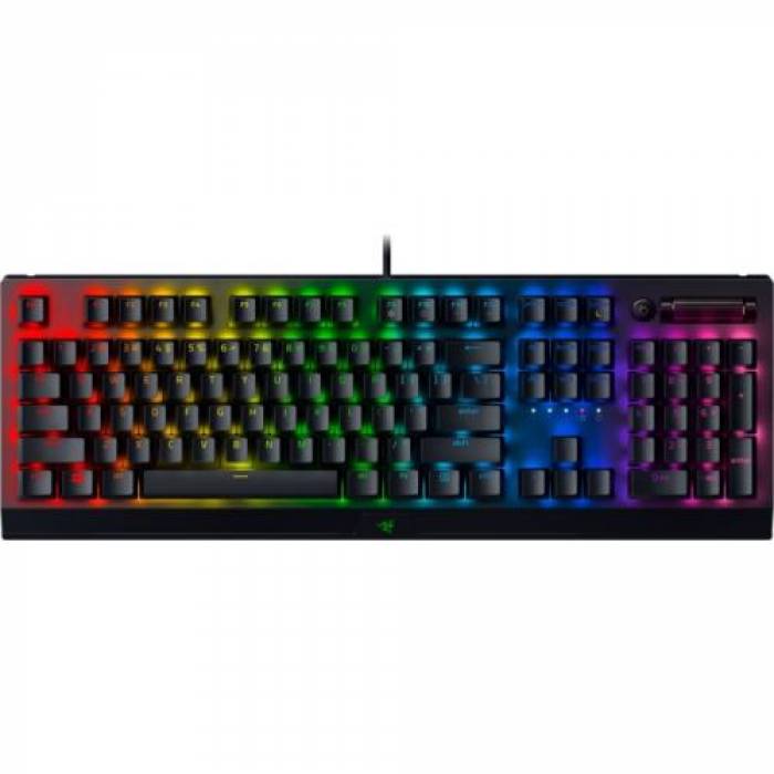 Tastatura Razer BlackWidow V3 Green Switch, RGB LED, USB, Black