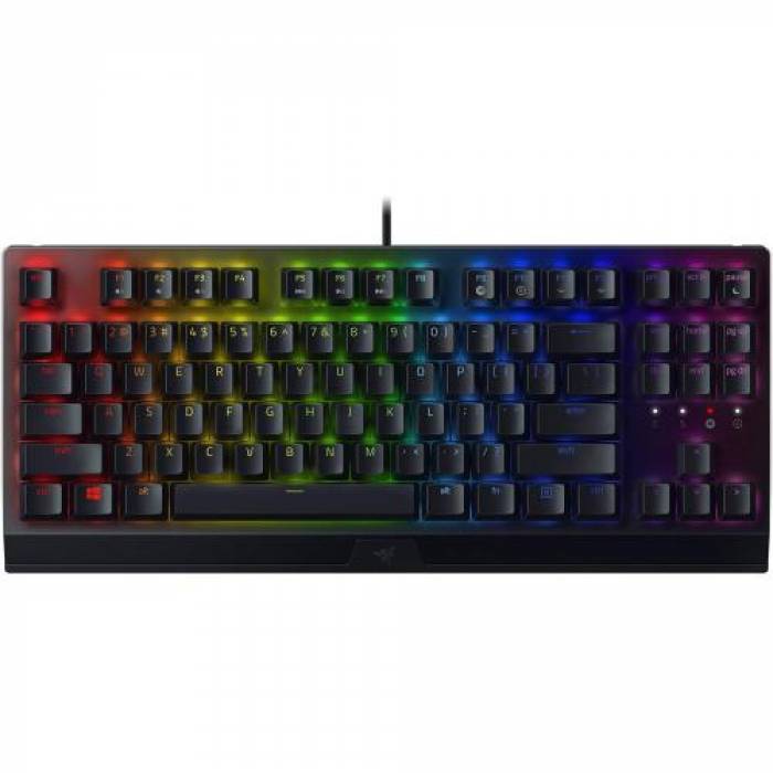 Tastatura Razer BlackWidow V3 Tenkeyless Green Switch, RGB LED, USB, Black