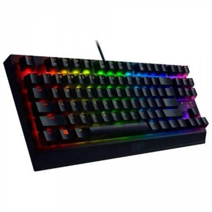 Tastatura Razer Blackwidow V3 TKL Yellow Switch, RGB LED, USB, Black