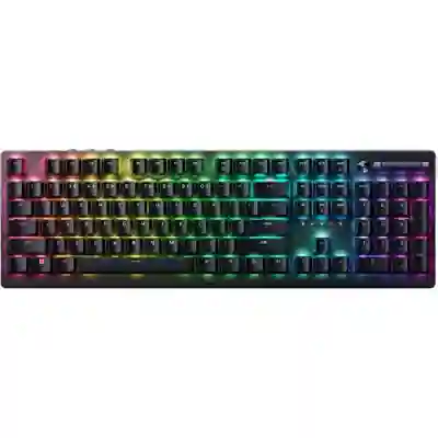 Tastatura Razer DeathStalker V2 Pro, RGB LED, US Layout, USB Wireless/Bluetooth/USB, Black