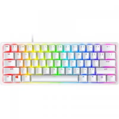 Tastatura Razer Huntsman Mini Mercury Edition Clicky Optical Switch ​Mecanica, RGB LED, USB, White