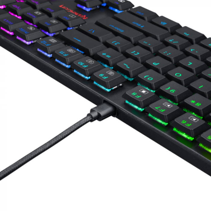 Tastatura Redragon Apas Pro, RGB LED, Wireless, Black