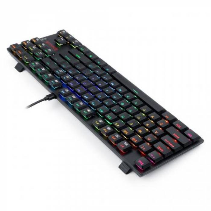 Tastatura Redragon APS TKL K607RGB-BK, RGB LED, USB, Black