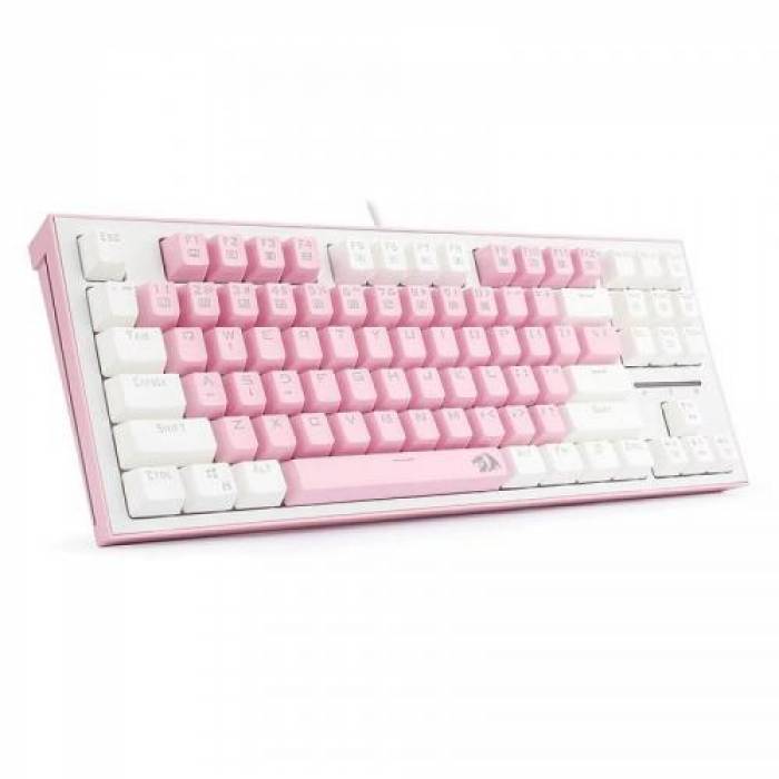 Tastatura Redragon Bes, RGB LED, USB, White-Pink