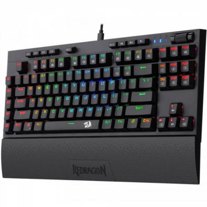Tastatura Redragon Broadsword, RGB LED, USB, Black