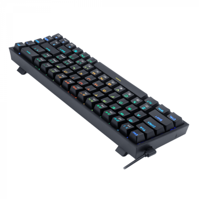 Tastatura Redragon Castor, RGB LED, USB, Black