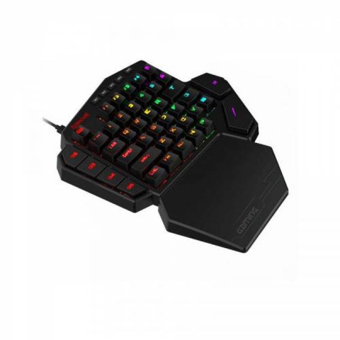 Tastatura Redragon Diti, RGB LED, USB, Black