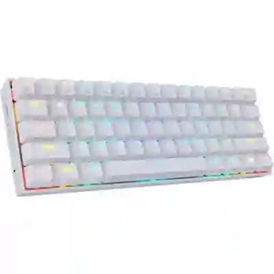 Tastatura Redragon Draconic Mecanica, RGB LED, USB, White