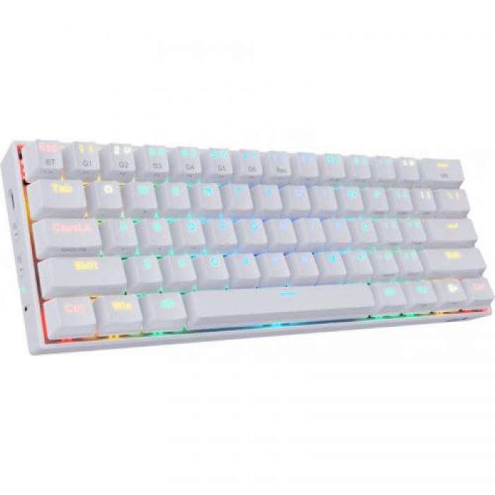 Tastatura Redragon Draconic Mecanica, RGB LED, USB, White