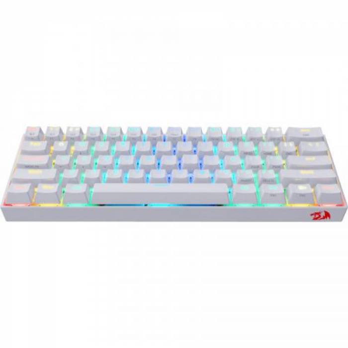 Tastatura Redragon Draconic Mecanica, RGB LED, USB, White