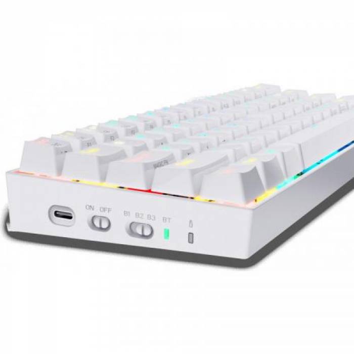 Tastatura Redragon Draconic Mecanica, RGB LED, USB, White