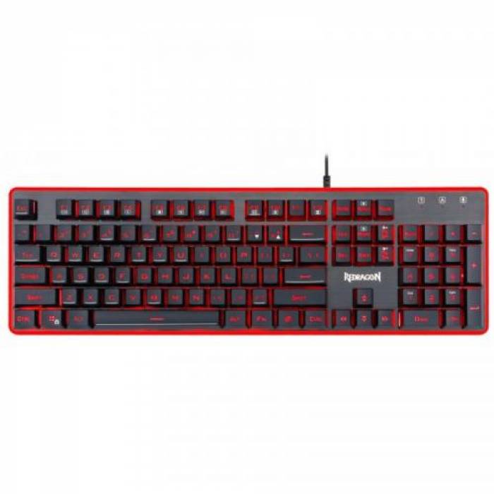 Tastatura Redragon Dyaus 2, RGB LED, USB, Black