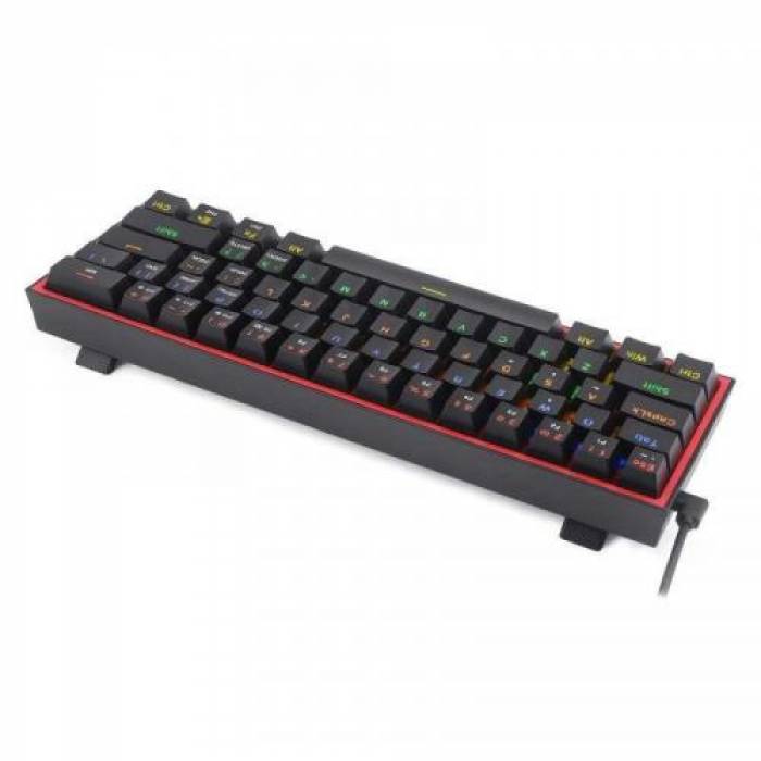 Tastatura Redragon Fizz RGB LED, USB, Black