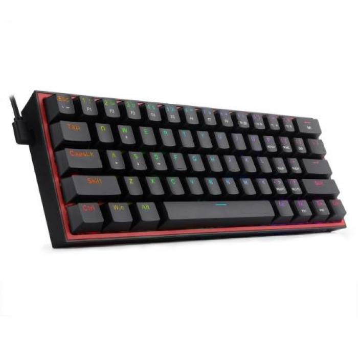 Tastatura Redragon Fizz, RGB LED, USB, Black