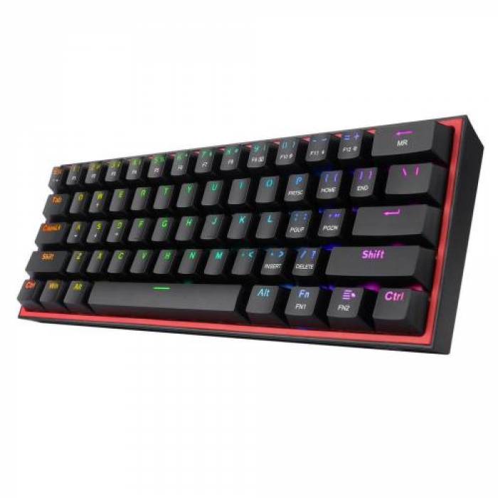 Tastatura Redragon Fizz, RGB LED, USB, Black