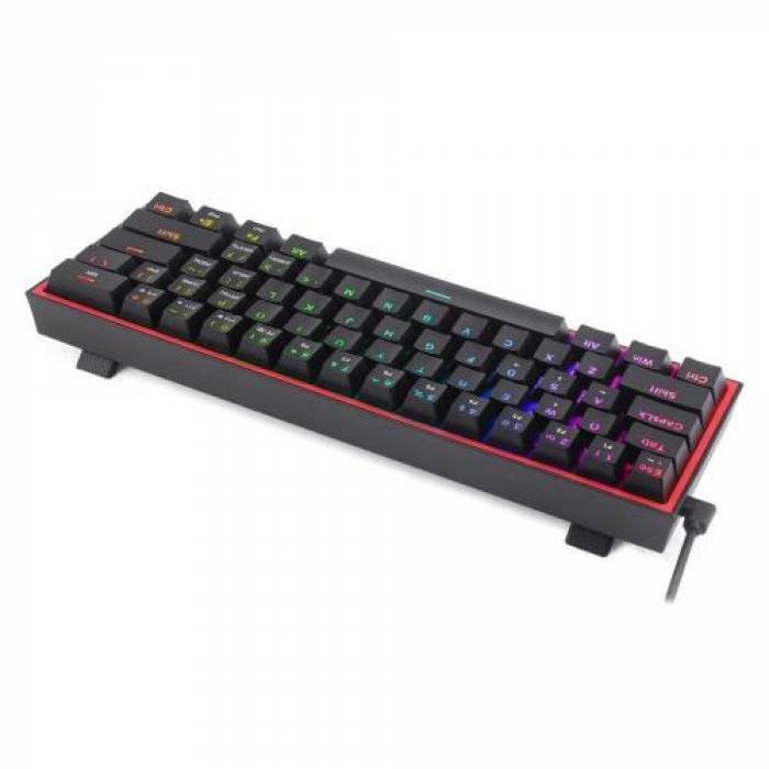 Tastatura Redragon Fizz, RGB LED, USB, Black