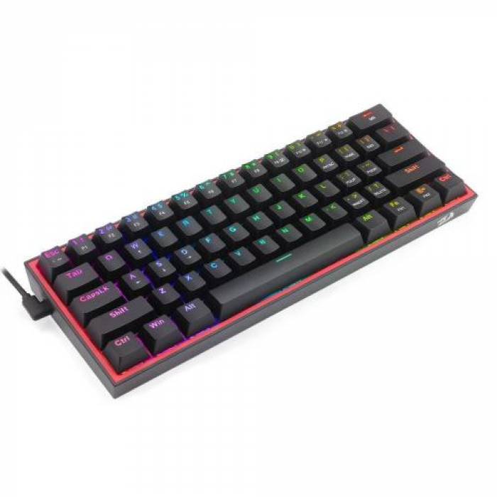 Tastatura Redragon Fizz, RGB LED, USB, Black