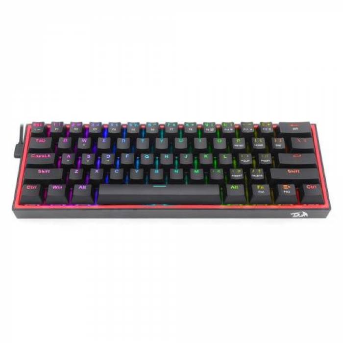Tastatura Redragon Fizz, RGB LED, USB, Black