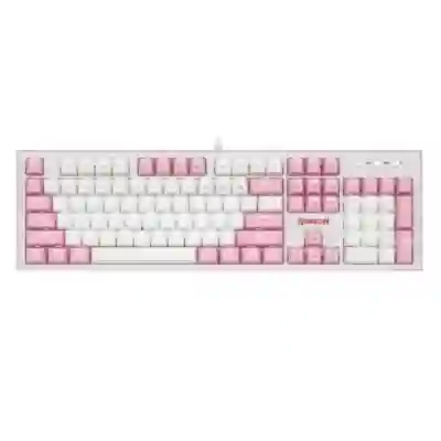 Tastatura Redragon Hades, White LED, USB, White-Pink