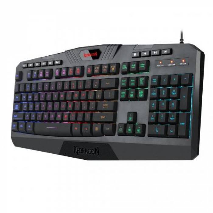 Tastatura Redragon Harpe Pro, RGB LED, USB, Black