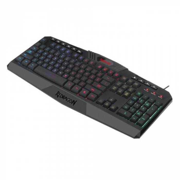 Tastatura Redragon Harpe Pro, RGB LED, USB, Black