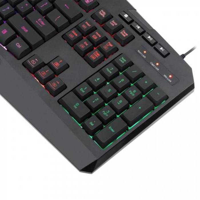 Tastatura Redragon Harpe Pro, RGB LED, USB, Black