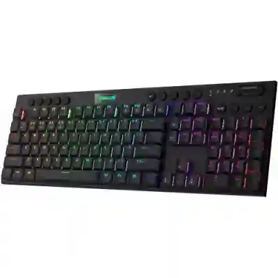 Tastatura Redragon Horus, RGB LED, Wireless/USB, Black