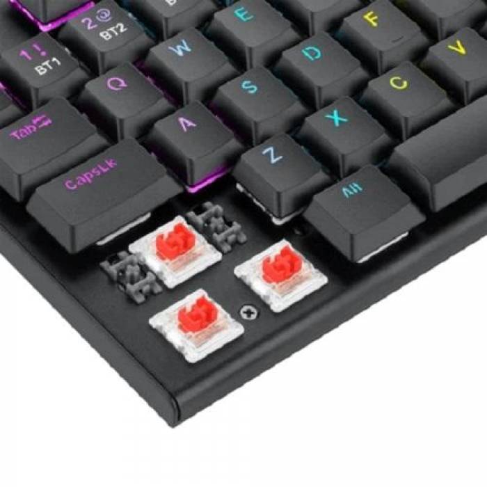 Tastatura Redragon Horus, RGB LED, Wireless/USB, Black