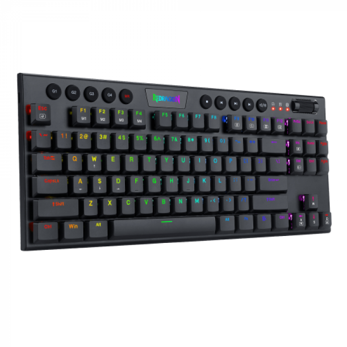 Tastatura Redragon Horus TKL, RGB LED, USB, Black