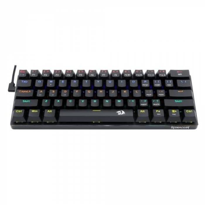 Tastatura Redragon Jax RGB LED, USB, Black