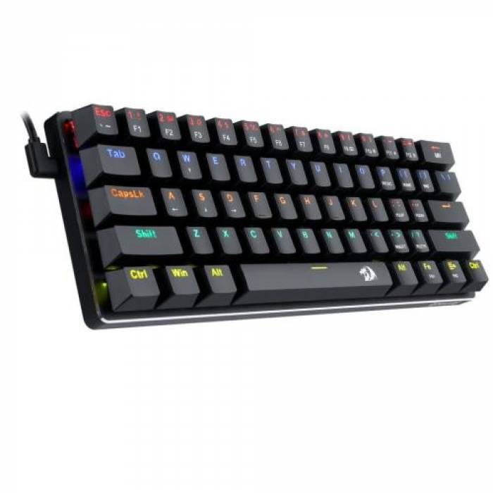 Tastatura Redragon Jax RGB LED, USB, Black