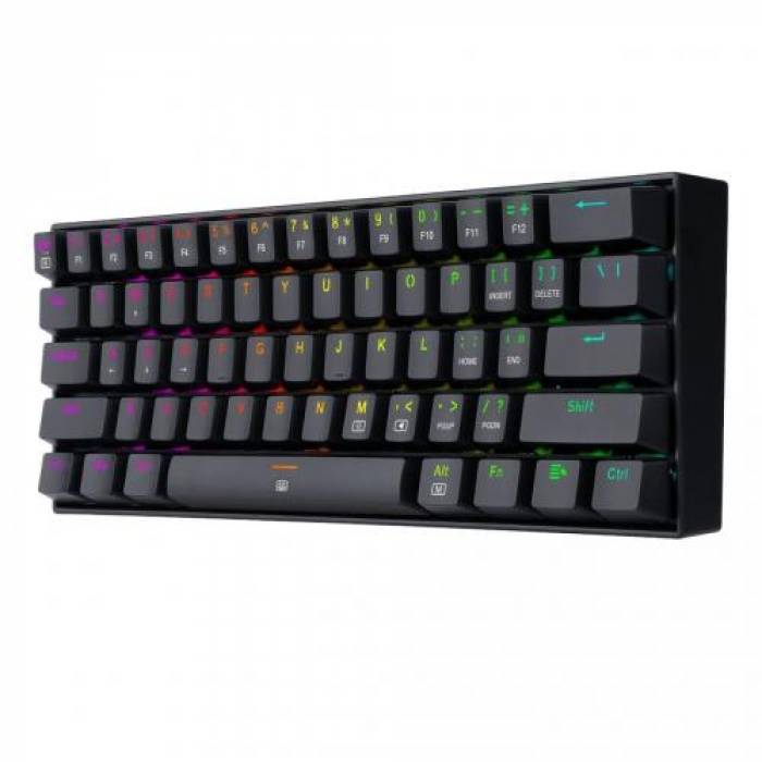 Tastatura Redragon K630RGB-1-BK, RGB LED, USB, Black