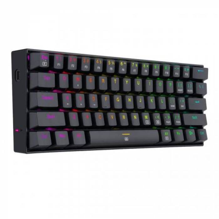 Tastatura Redragon K630RGB-1-BK, RGB LED, USB, Black