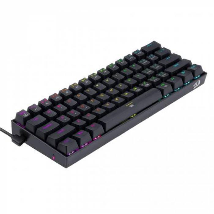 Tastatura Redragon K630RGB-1-BK, RGB LED, USB, Black