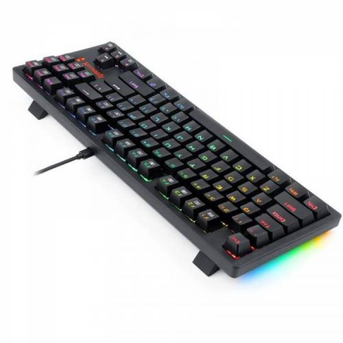 Tastatura Redragon Knight RGB LED, USB, Black