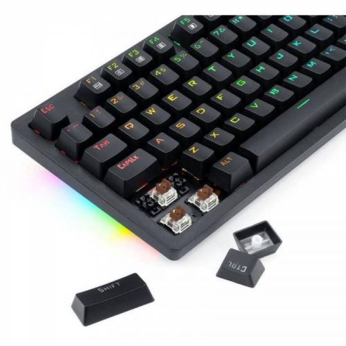 Tastatura Redragon Knight RGB LED, USB, Black