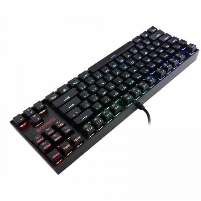 Tastatura Redragon Kumara, RGB LED, USB, Black